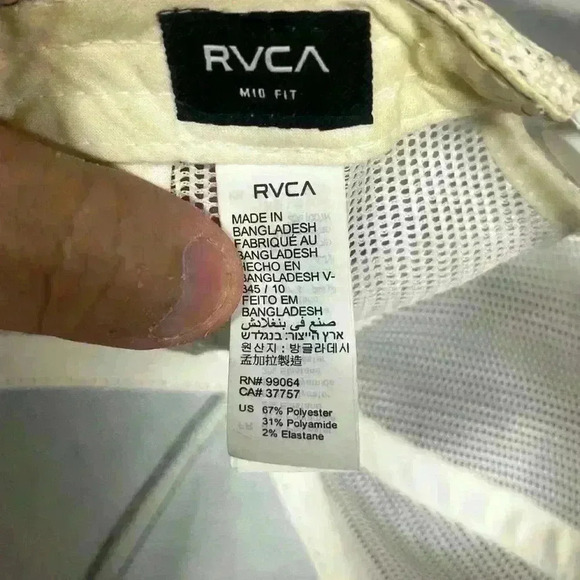 RVCA SnapBack Cap Hat Trucker trendy camo like Blue Black White mesh - Picture 6 of 7